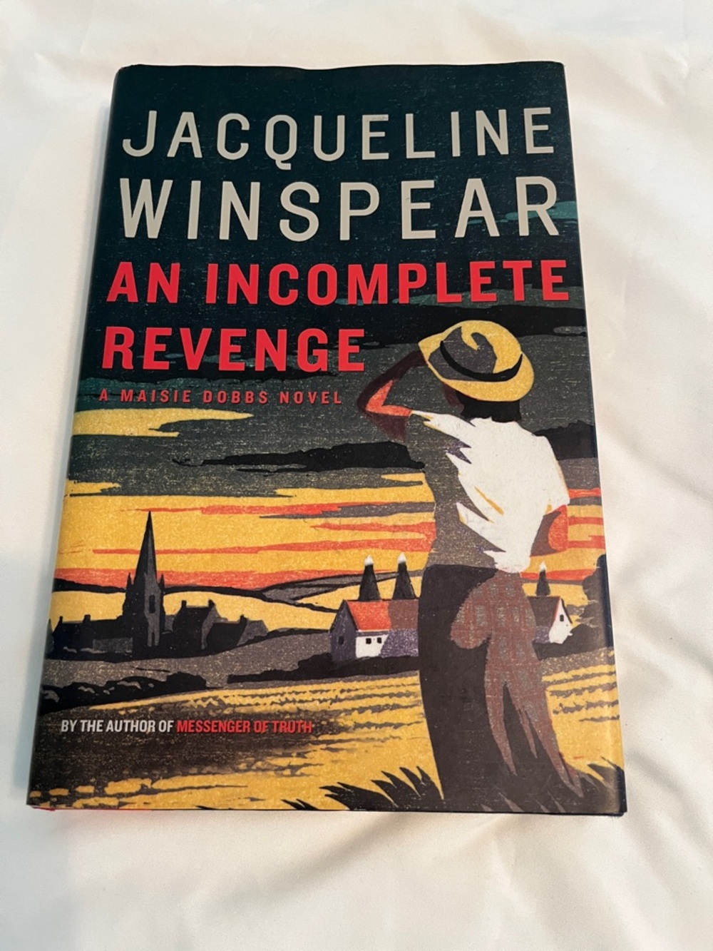 Jacqueline Winspear "An Incomplete Revenge" Hardcover — Black & Red Cover